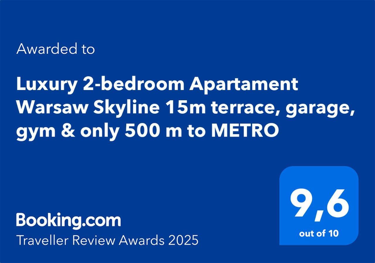 Luxury 2-Bedroom Penthouse Warsaw Skyline 15M Terrace, Garage, Gym, Rooftop & Only 500 M To Metro Εξωτερικό φωτογραφία